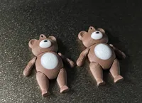 Boucle d'oreille ours en peluche articulée — photo 2