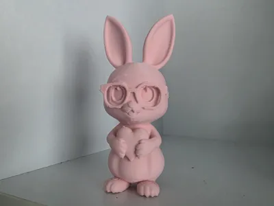 Cute rabbit with glasses 
