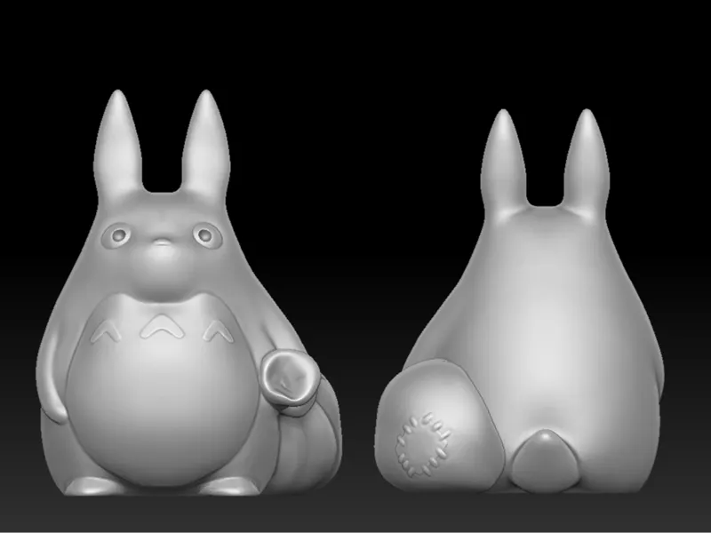 Chu-Totoro Bleu avec son sac de glands