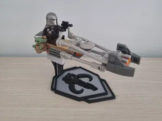 Mandalorian Speeder display Star Wars 75436