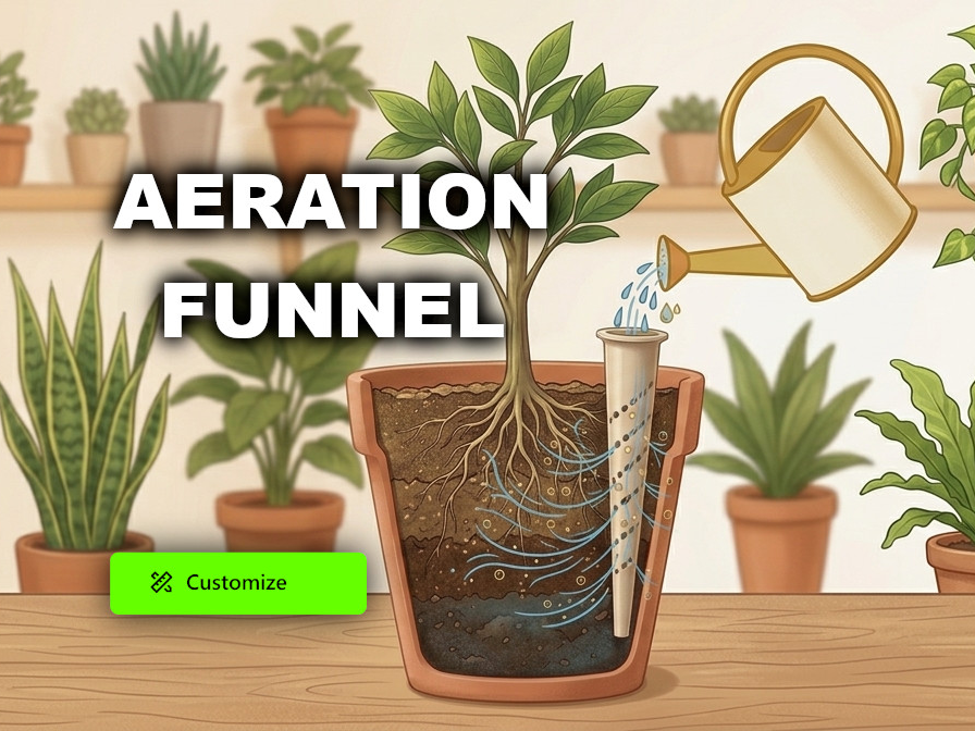 Customizable Root Watering & Aeration Funnel