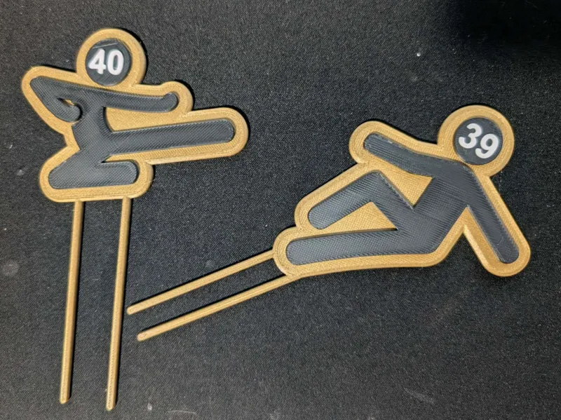 40 cake topper