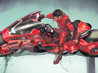Kaneda Motocicleta derrapando
