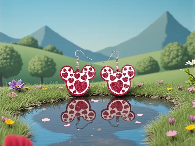 Mickey hearts earrings