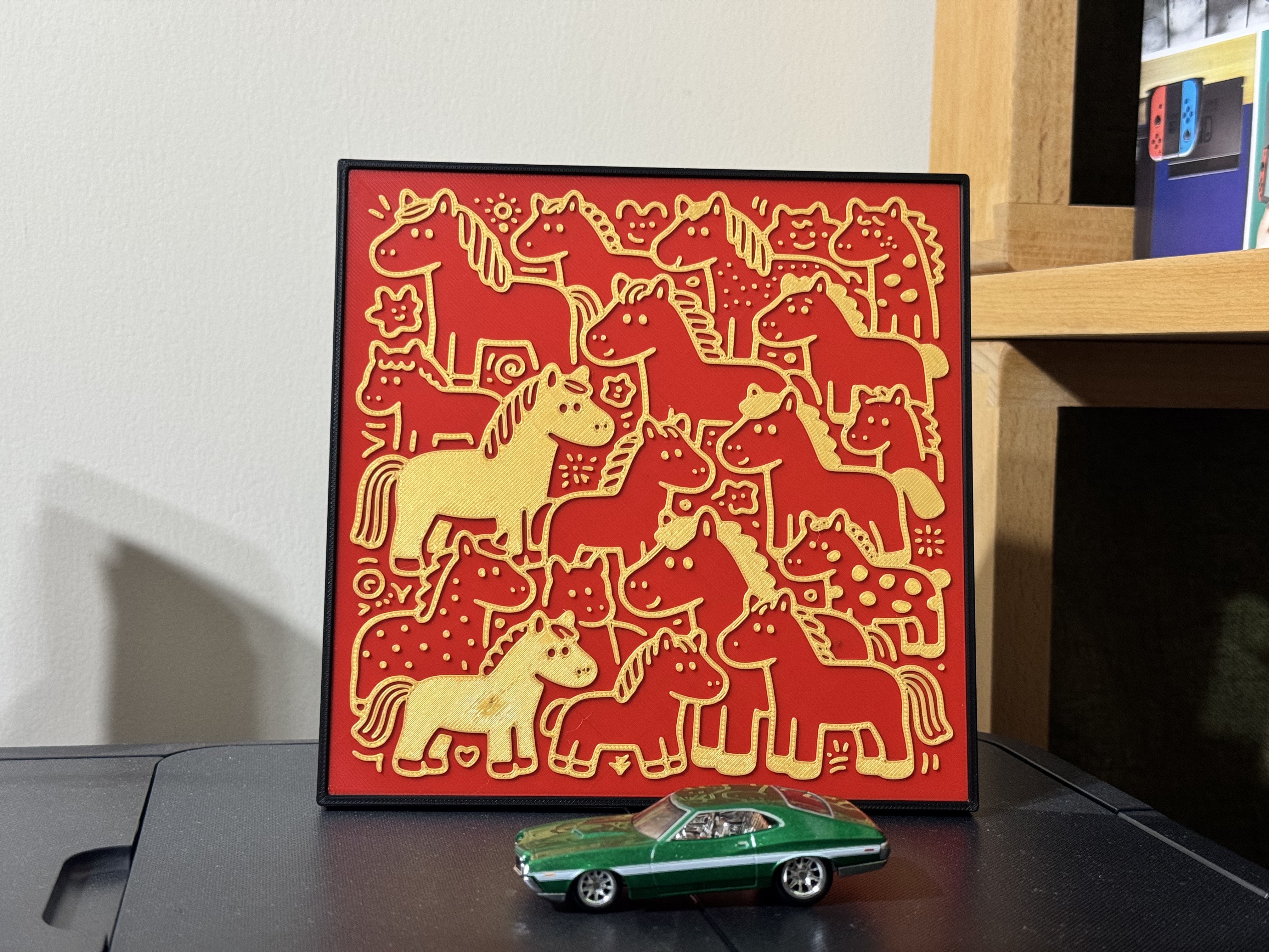 Miniatura 3 do modelo 3D 马年装饰画