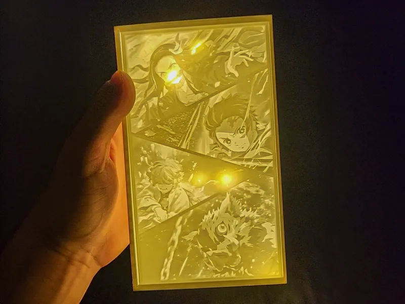 Demon Slayer Lithophane Light Panel