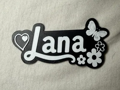 Lana Nameplate – Dual-Color Door Sign