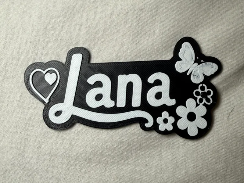 Lana Namensschild – 2-Farbiges Türschild