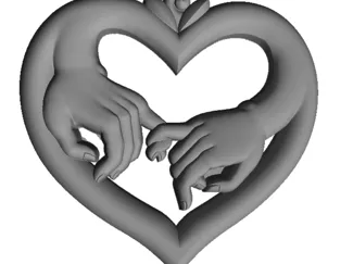 Hands in the heart