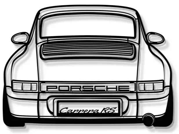 Porsche 911 Carrera 964 Rear Silhouette