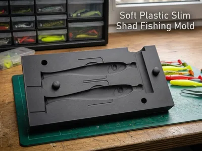 Slim Shad 66 mm - Soft Lure Fishing Mold