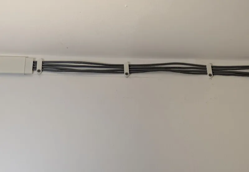 Ethernet Cable Wall Clips and Cover/Conduit