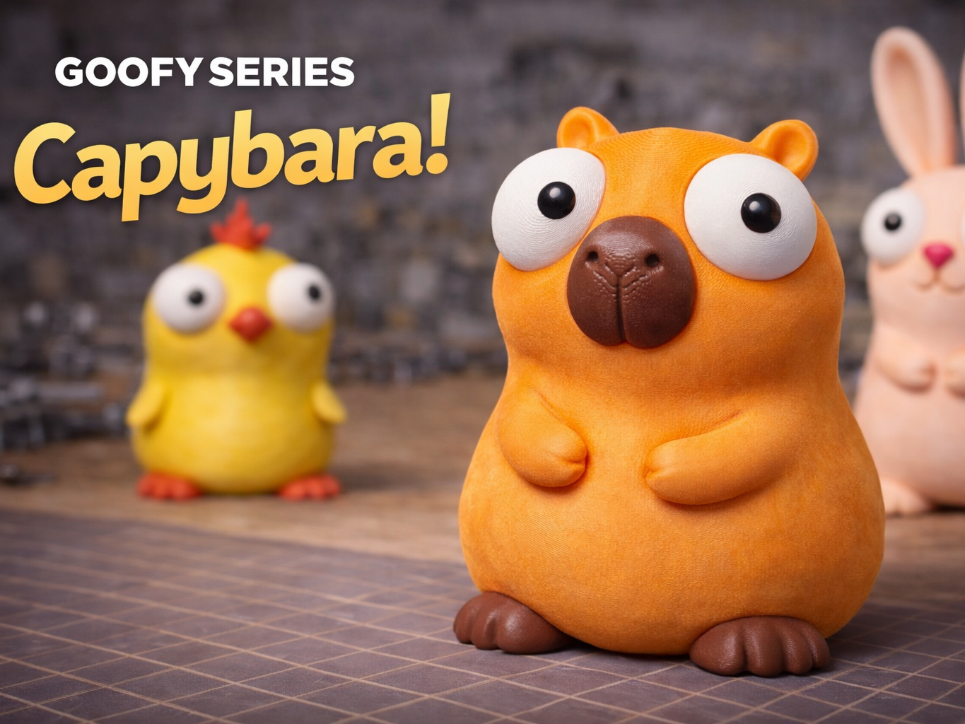 GOOFY SERIES – CAPYBARA! Movable Eyes NOAMS