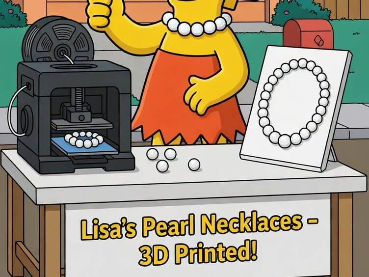Lisa Simpson Pearl Necklace Hot sell