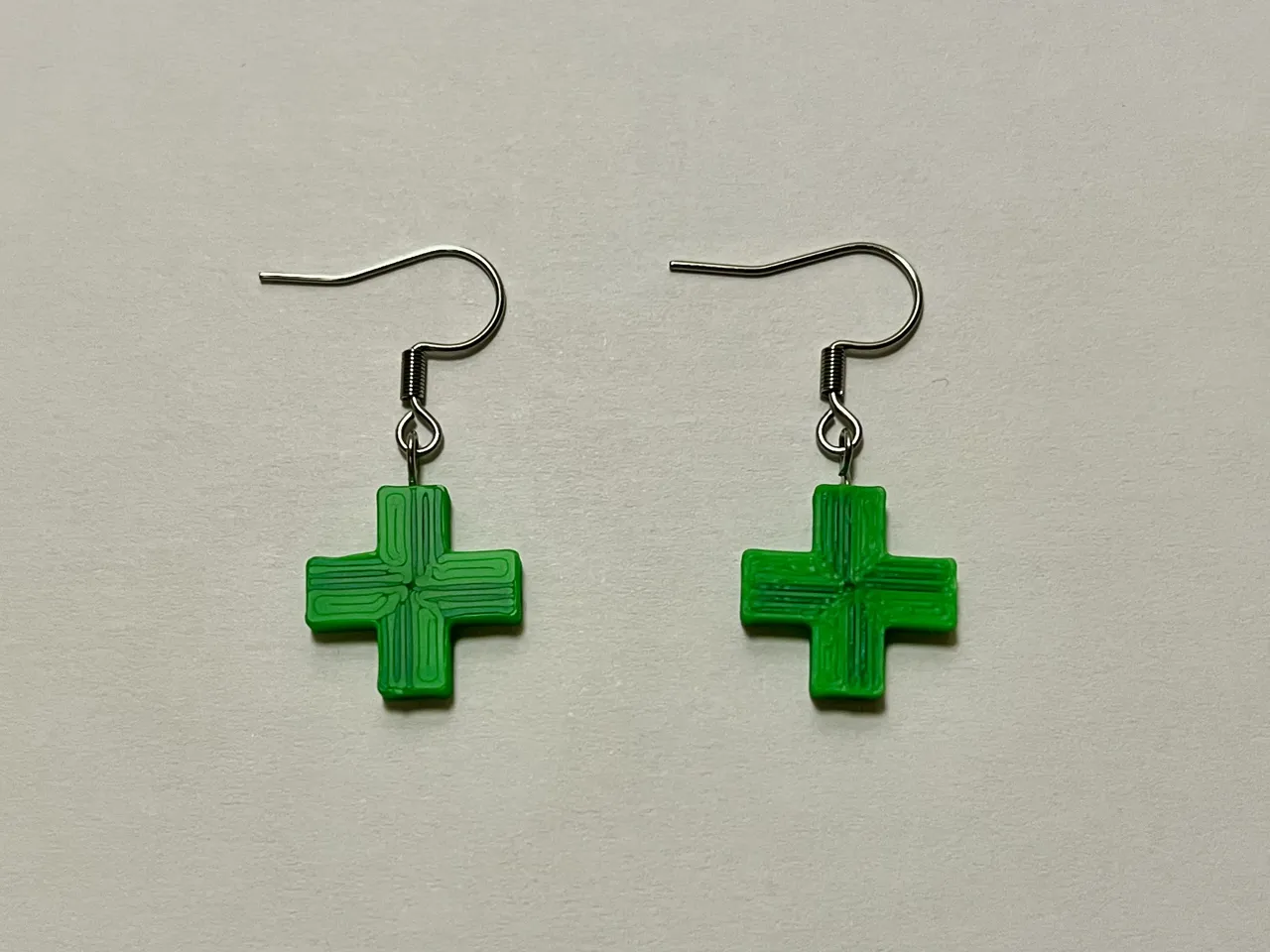 Pharmacy Cross Earrings view 2