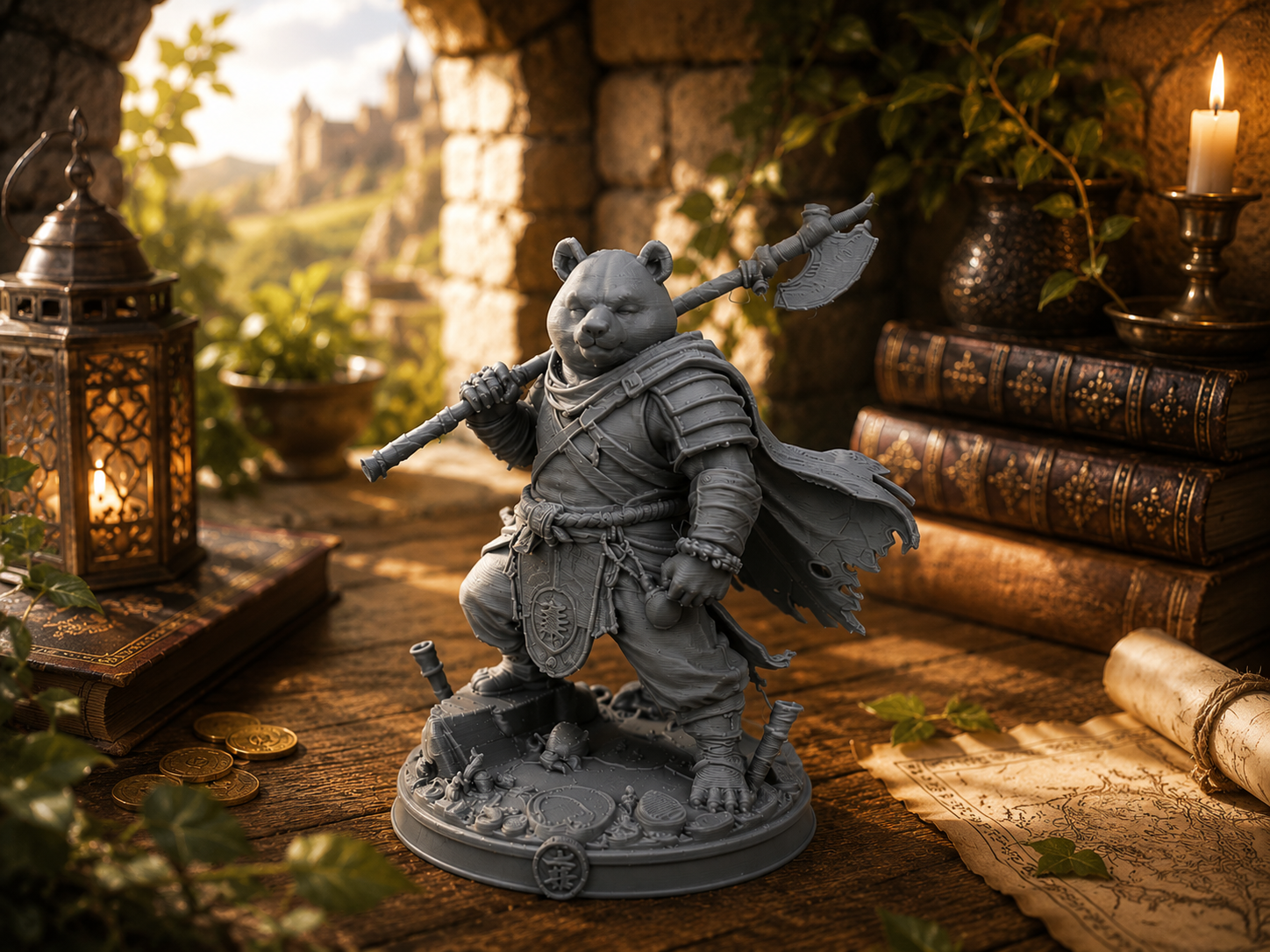 Legendary Panda Warrior-Fantasy 3D Print Model