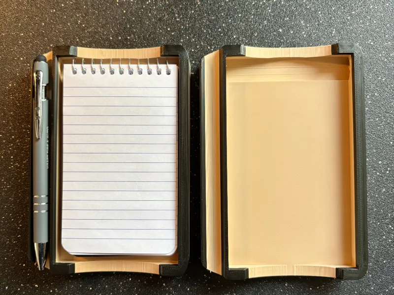 Note Pad and Pen Holder for 3x5 note pad
