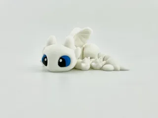 Flexi Light Fury Dragon Articulated Toy