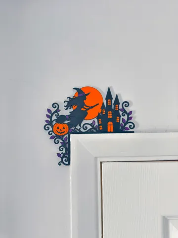 Adorno temático: Halloween Witch Haunted Door Corner Decoration — vista de referencia 2
