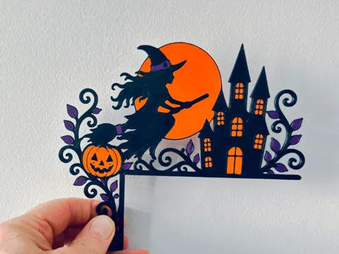 Adorno temático: Halloween Witch Haunted Door Corner Decoration — referencia de MakerWorld