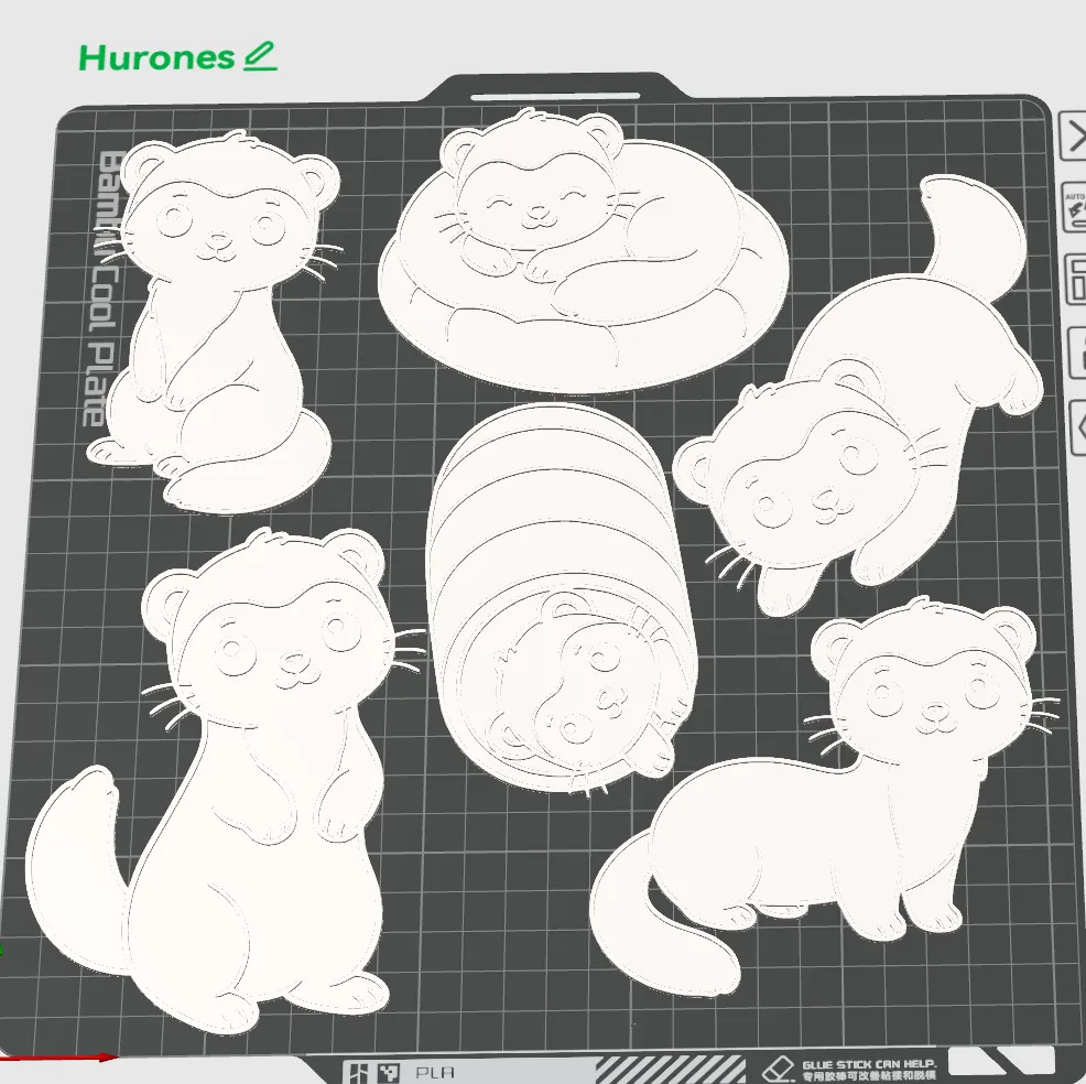 Ferrets for Painting, fun for the little ones! - Free 3D Print Model ...