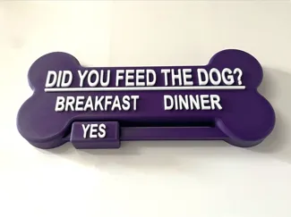 Dog feeding reminder sign - No AMS needed
