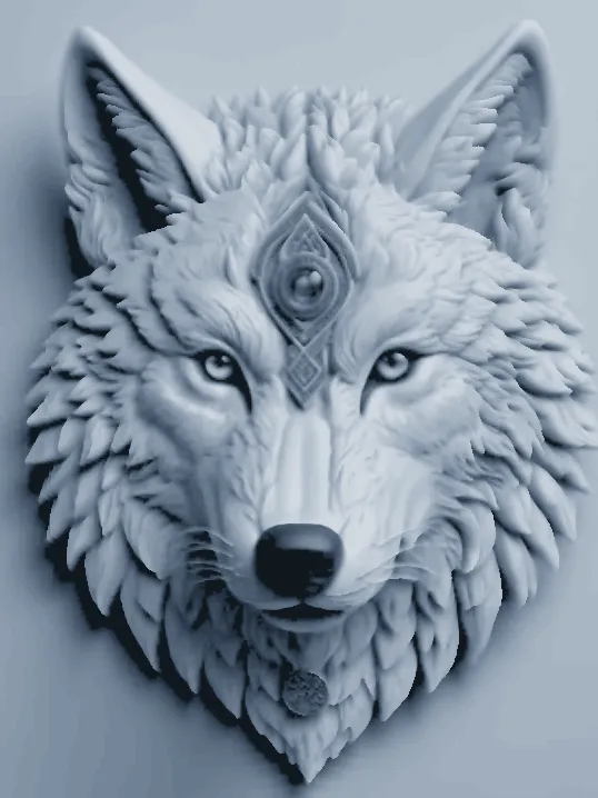 Sapphire Wolf - HueForge