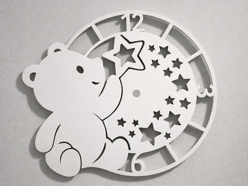 Teddy Bear Wall Clock 
