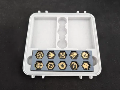 Dry Erase Token Box with Hexagon Token Insert