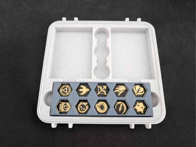 Dry Erase Token Box with Hexagon Token Insert