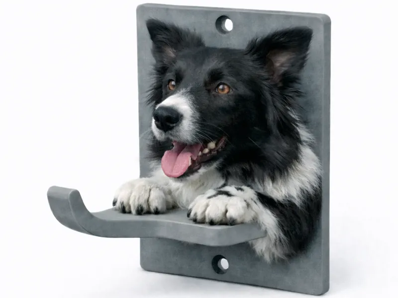 border collie wall hook