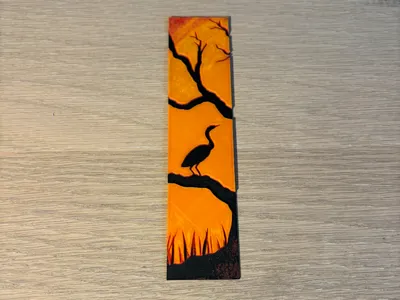 Bookmark: Ibis in the Sunset