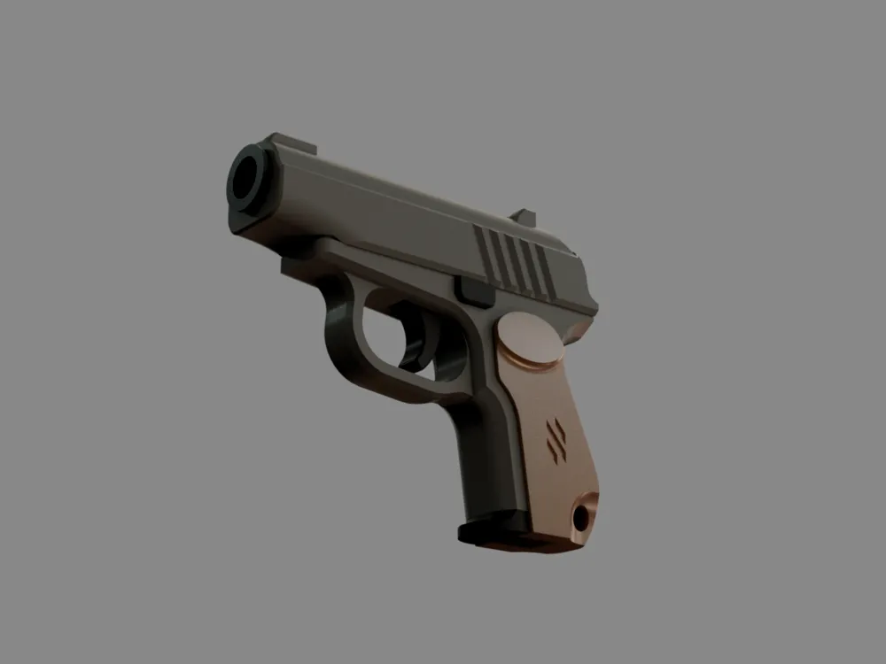 Gun Fidget Keychain Makarov - fidget keychain toy gun by MILITECH MakerWorld: Download Free ...