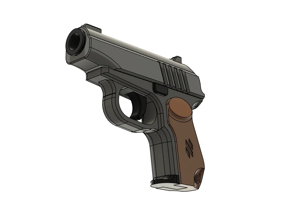 Gun Fidget Keychain Makarov - fidget keychain toy gun by MILITECH MakerWorld: Download Free ...