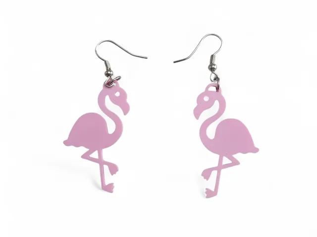 flamingo shaped earrings