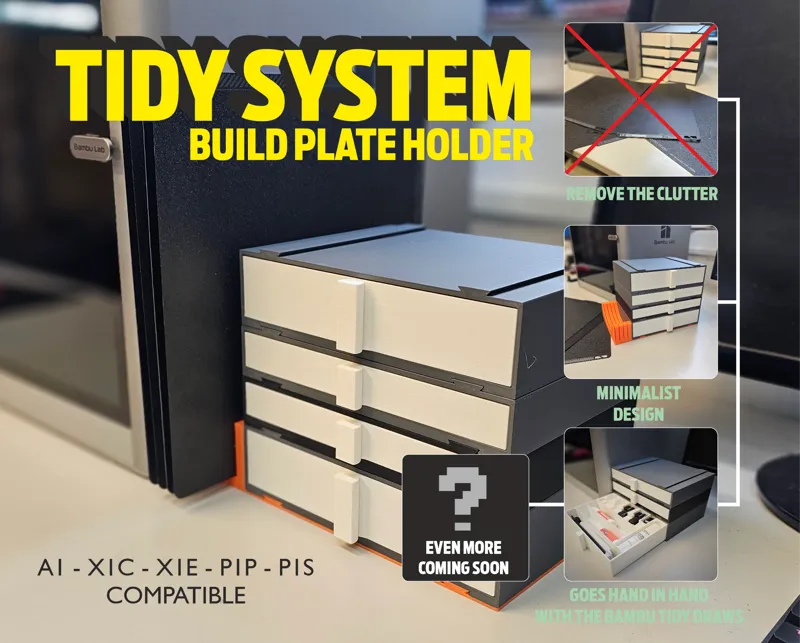 Tidy System Build Plate Holder -Clear that Clutter