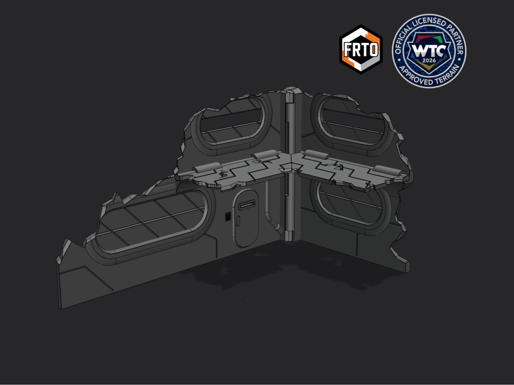 WTC Foldable Destroyed Terrain - TWO STOREY RUIN