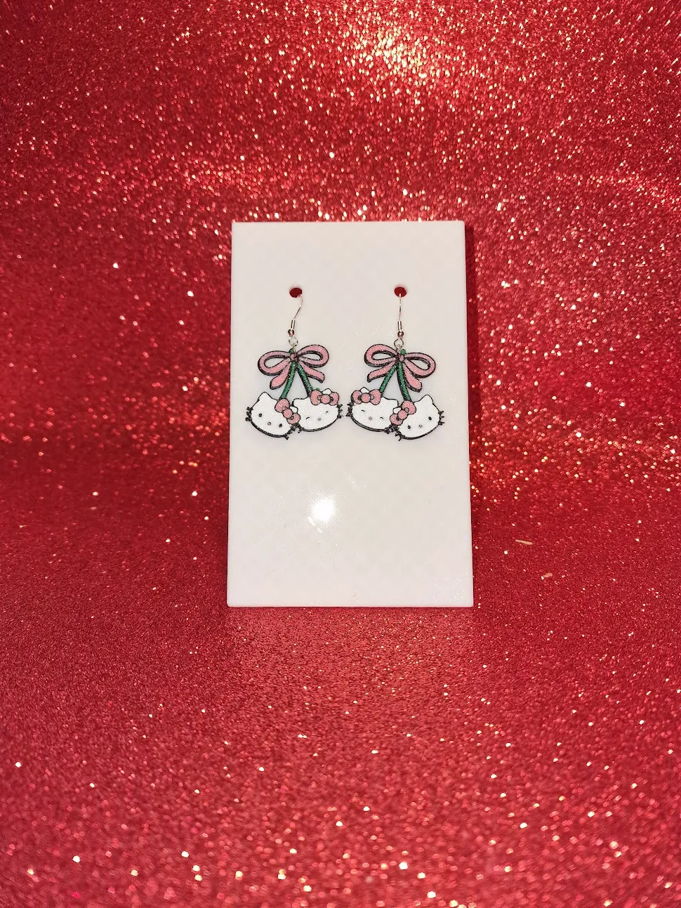 Hello Kitty Cherries earrings view 2