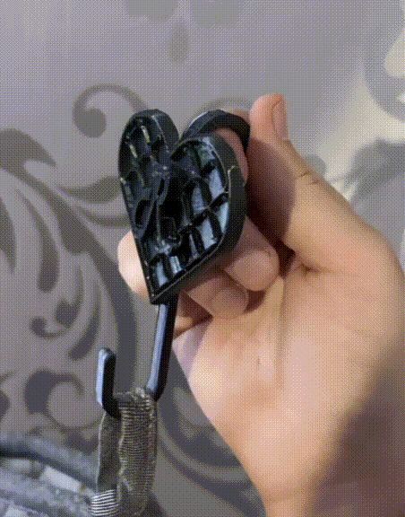 Heart Hook R Adhesive Hanger no Drilling 3DPrinted