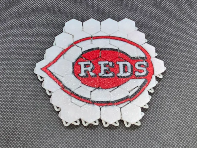 Cincinnati Reds fabric coaster