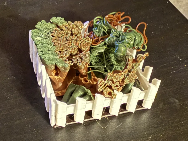 A Shrubbery! Filament poop waste display