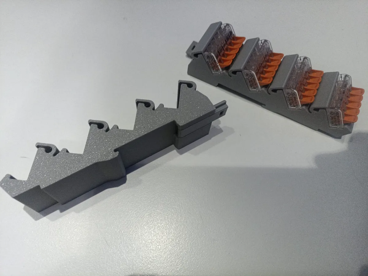 Support WAGO 4 voies pour rail DIN