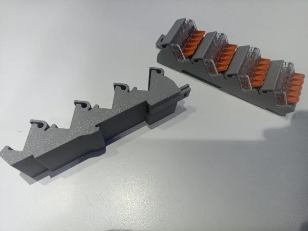 Support WAGO 4 voies pour rail DIN