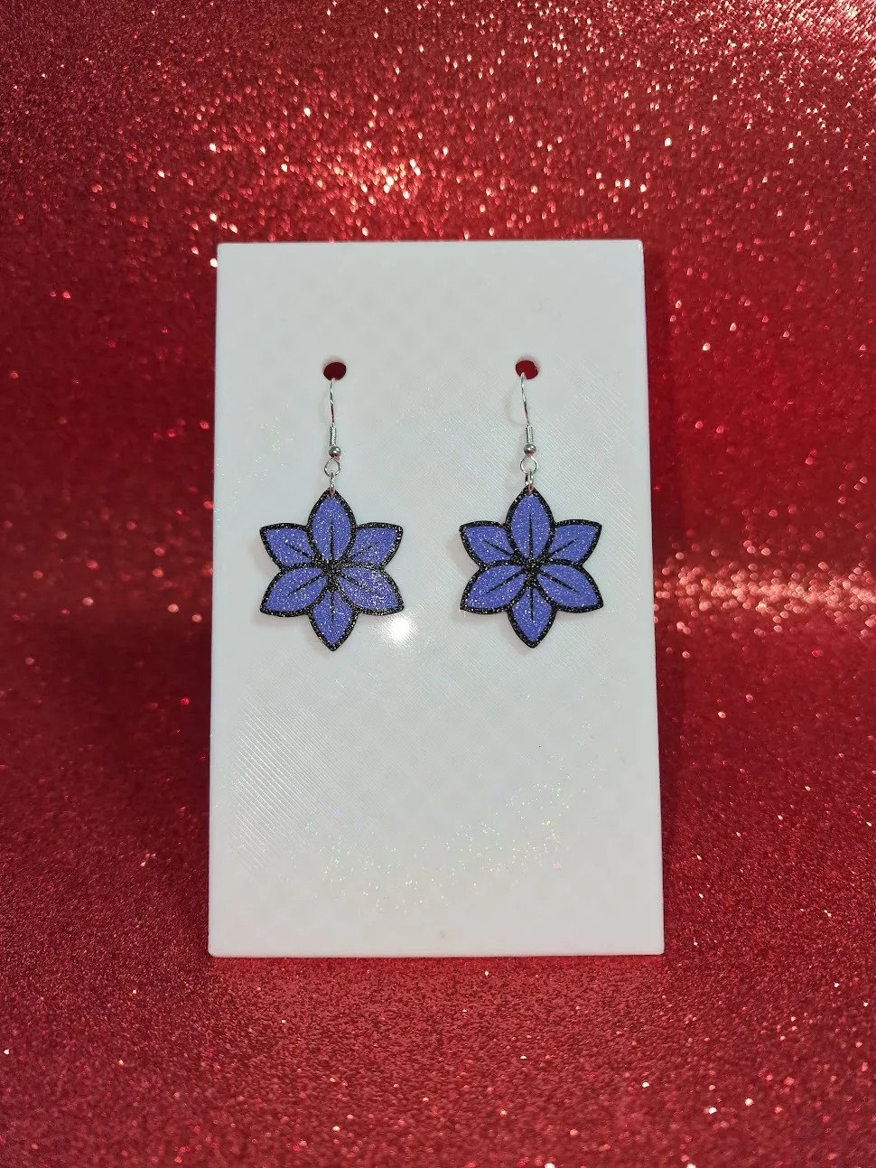 Hexa flower earrings view 2