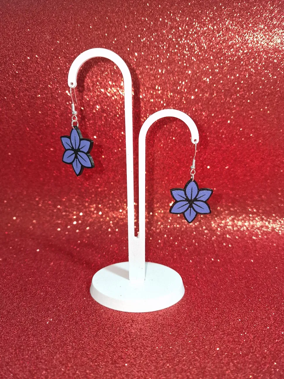 Hexa flower earrings view 3