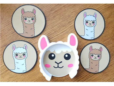 Cute Alpaca Coasters