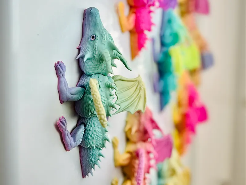 Articulated Baby Dragon Magnet