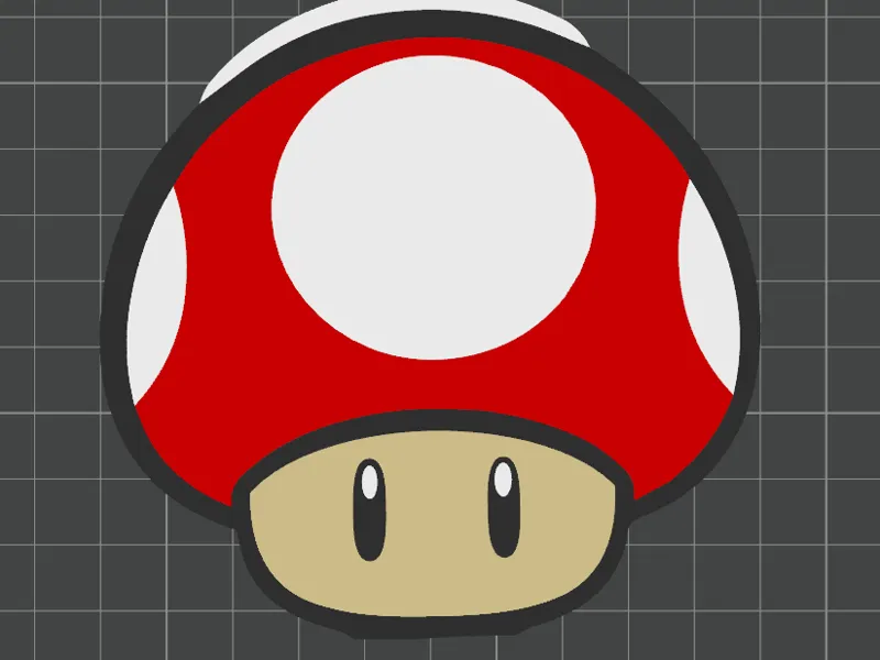 Mushroom from mario keychain