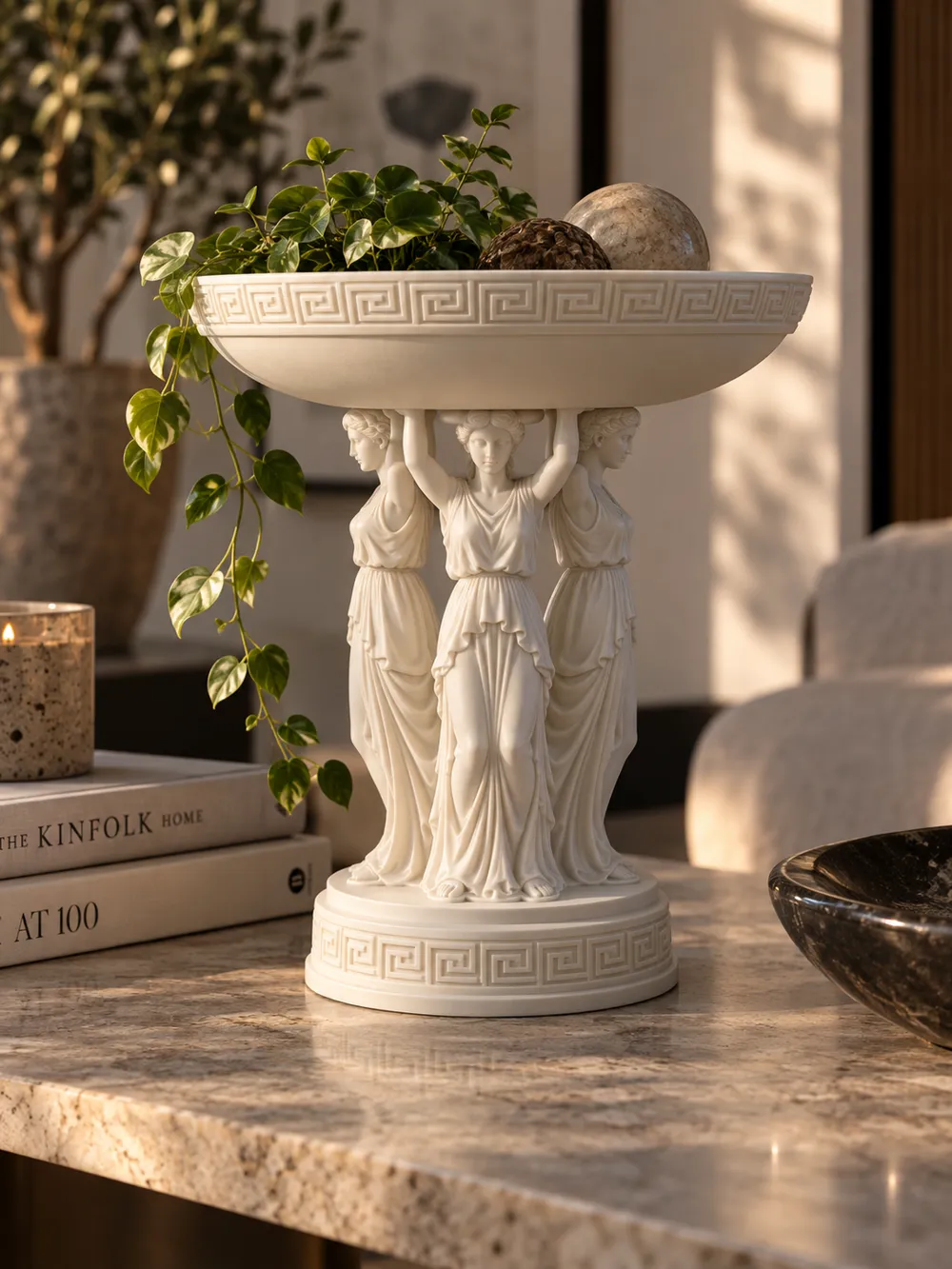 Greek Caryatid Bowl – Coupe Décorative Antique - Free 3D Print Model ...