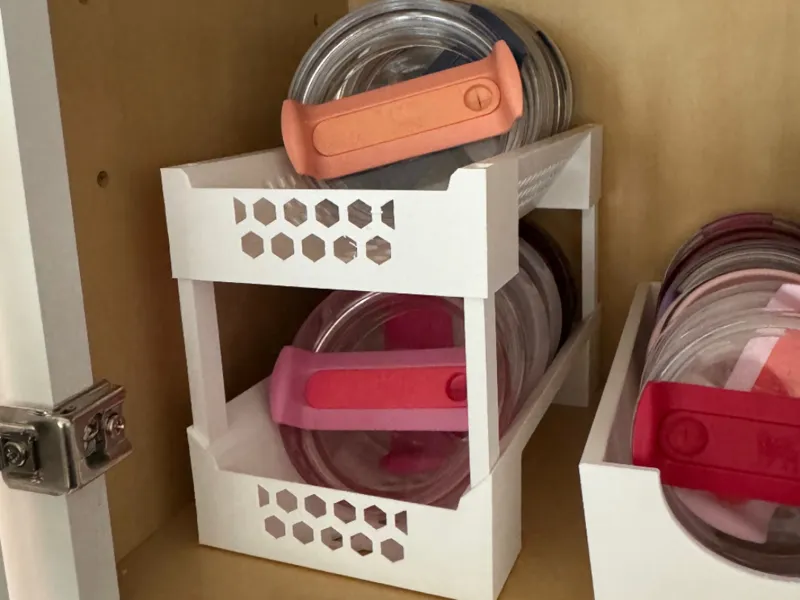Tumbler Lid Bin Stackable